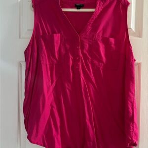 Torrid Fuchsia Sleeveless Blouse